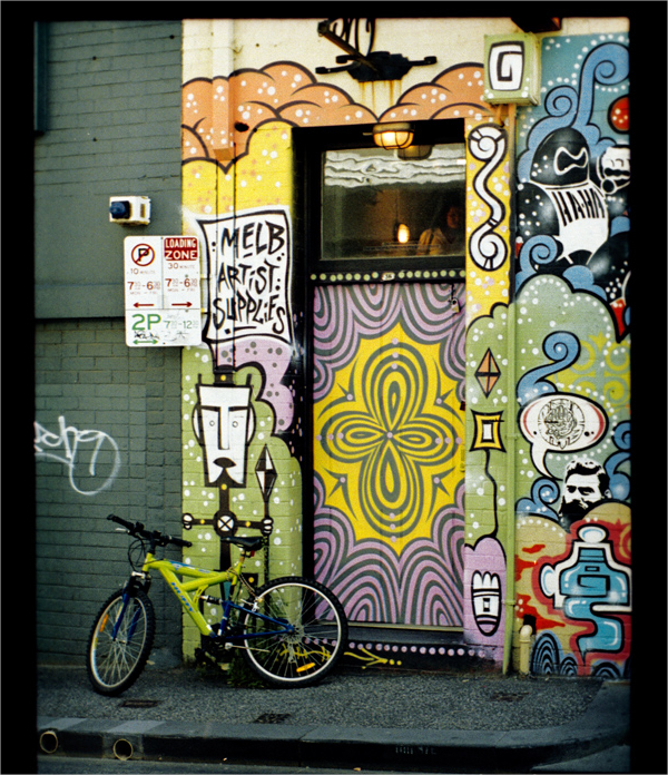retro wall street art design