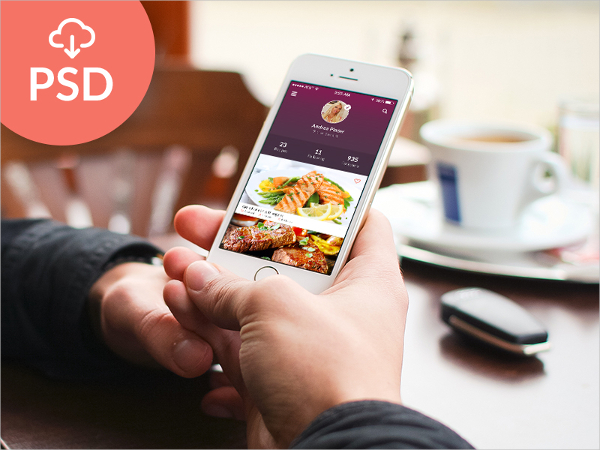 free psd flat mobile app ui