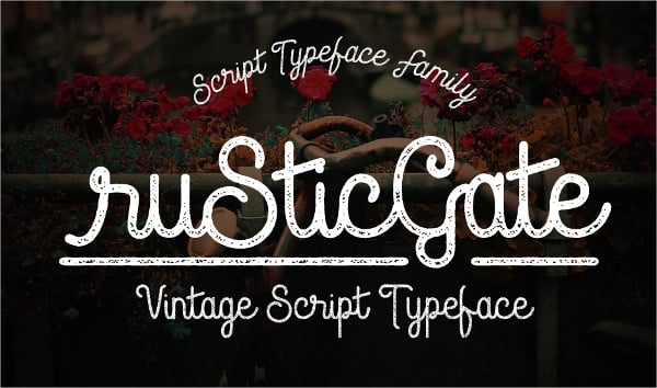 rustic gate vintage font