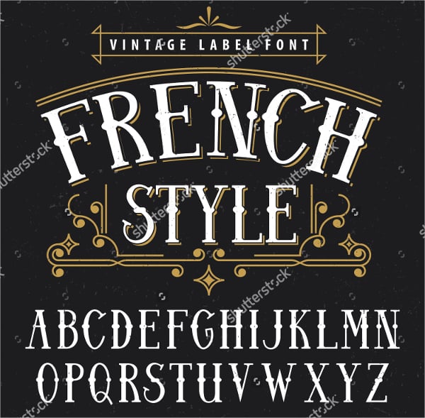 french style vintage font