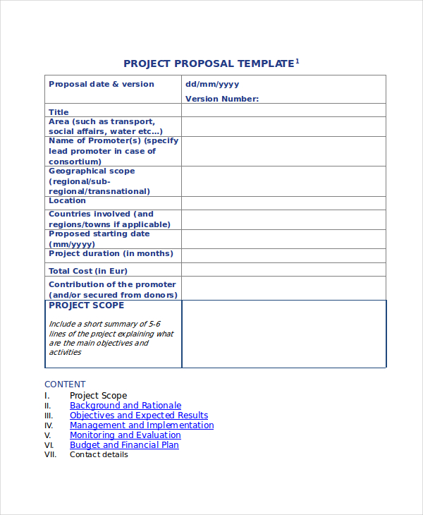 project proposal template1