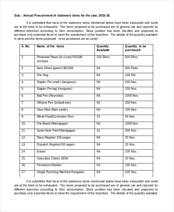 Stock List Template - 12+ Word, Excel, PDF Documents Download