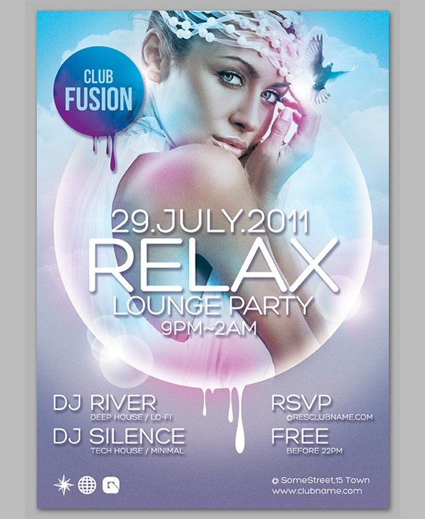 elegant flyer free psd template