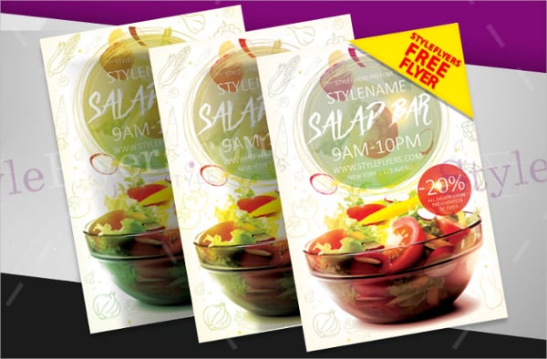 salad bar flyer free psd flyer template