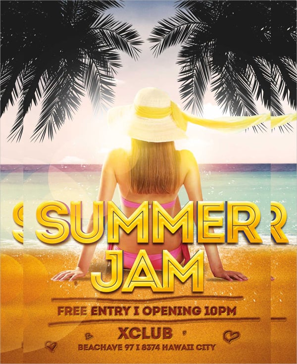 summer jam free flyer template