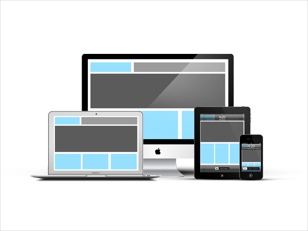 responsive devices apple psd mockup