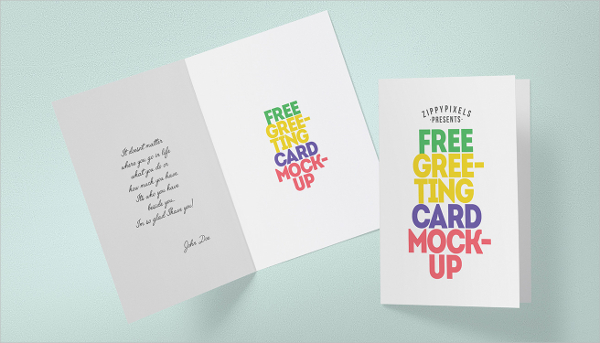 free greeting card mockup