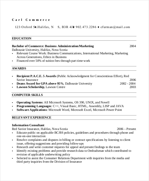 4  bilingual resume templates