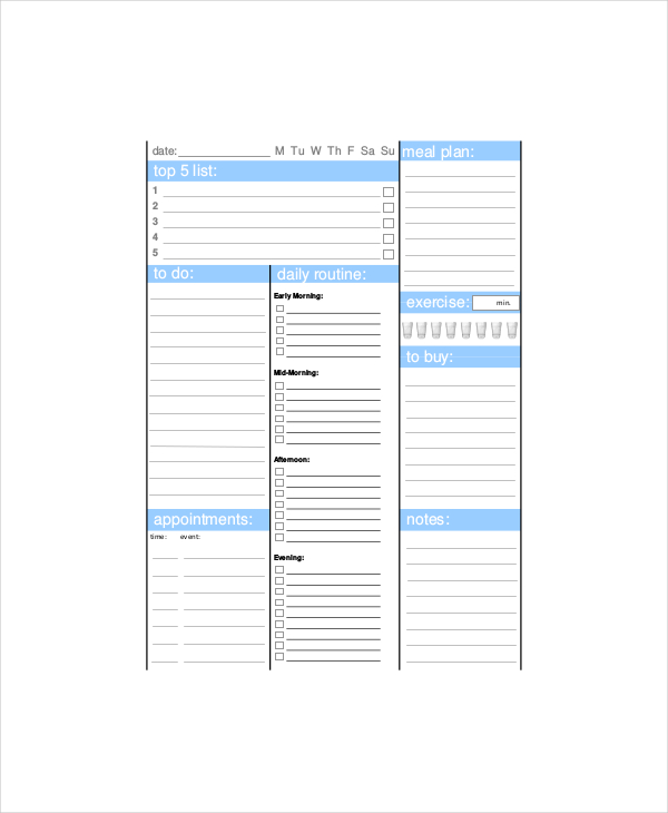 Daily Route Planner Template 7+ Excel, PDF, Word Documents Download