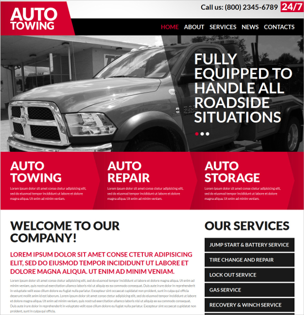 automobile auto repair joomla website template