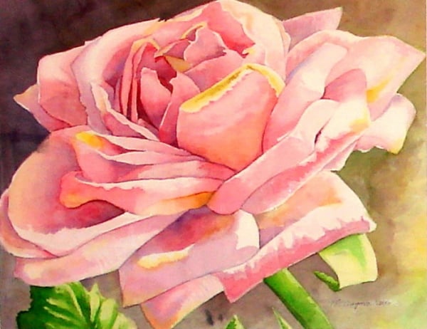 watercolor rose painting