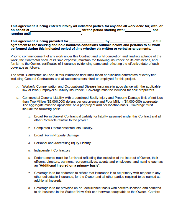 14+ Hold Harmless Agreements Free Sample, Example, Format