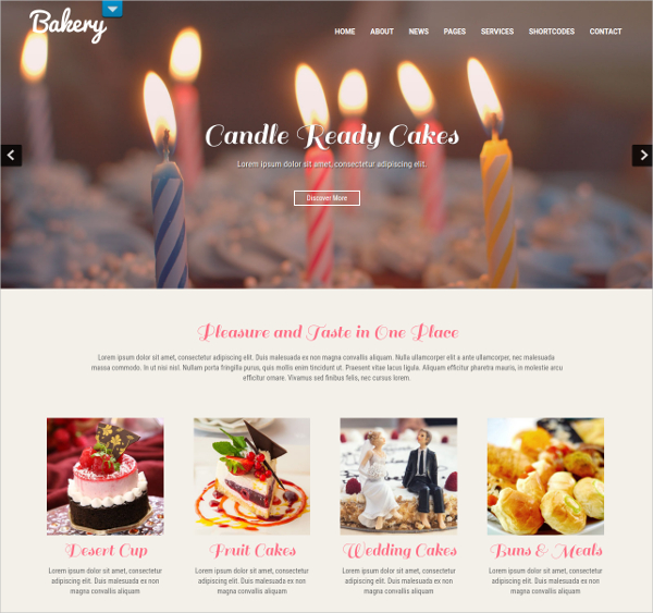 25+ Cake Website Themes & Templates