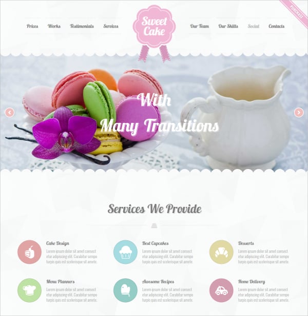 cakes-html5-one-page-website-theme