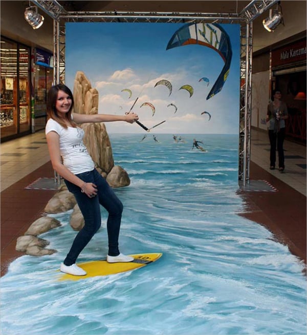 surfing 3d art