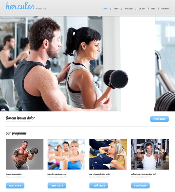 fitness wordpress website theme