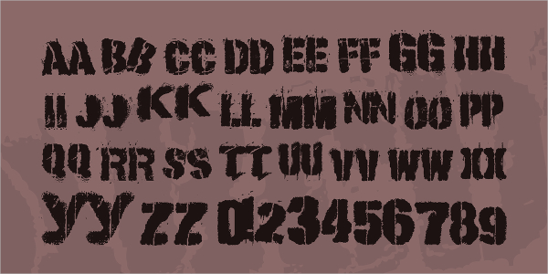 rough stencil font