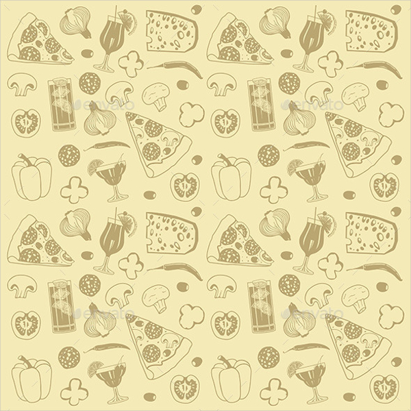 cartoon pizza pattern