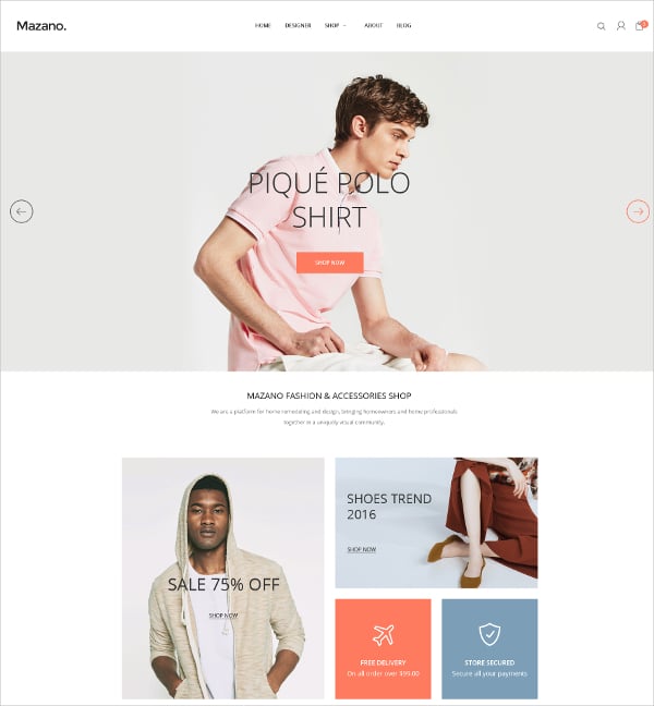 responsive fashion clothes wordpress theme