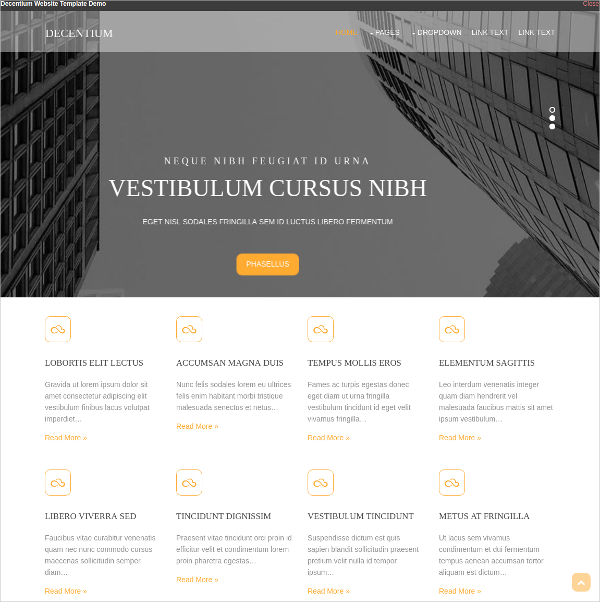 free business architecture website template