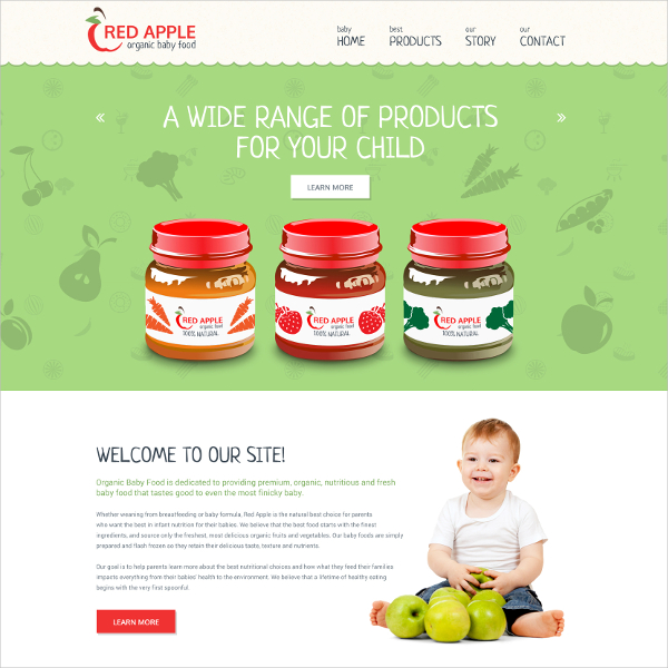 organic food website template