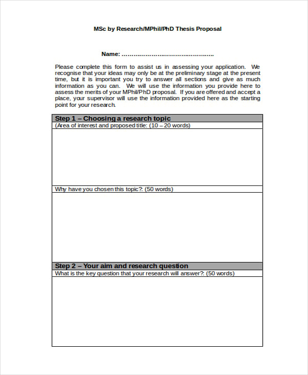 phd thesis proposal template
