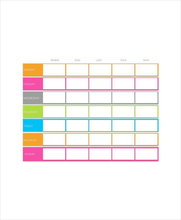 cute daily schedule template