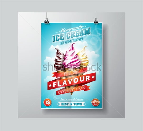 delicious ice cream flyer