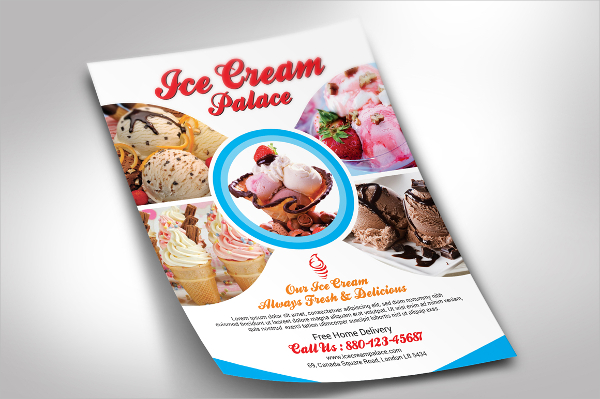 frozen ice cream flyer