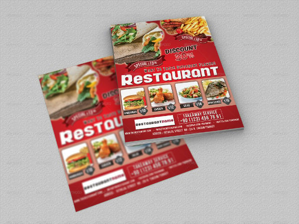 restaurant fast food flyer