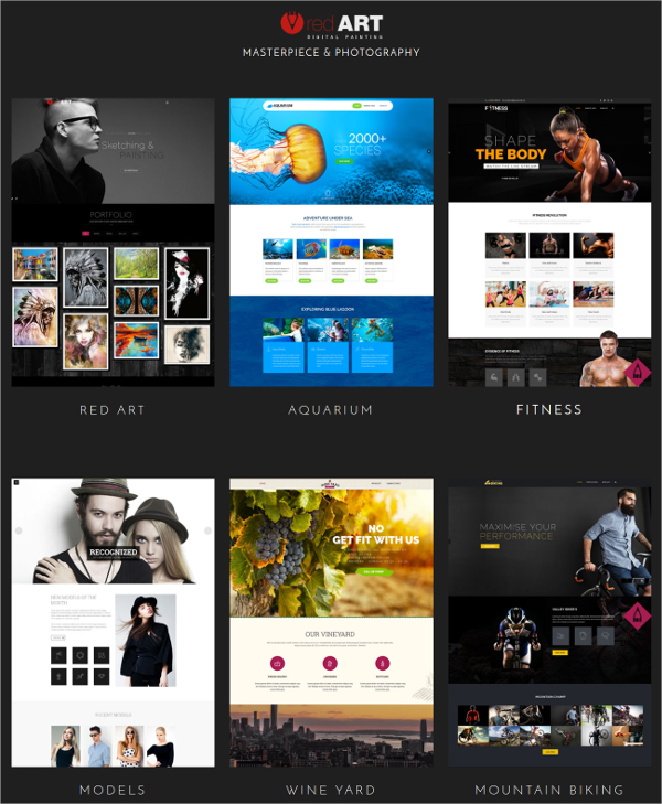 Free Image Gallery Website Template Printable Templates