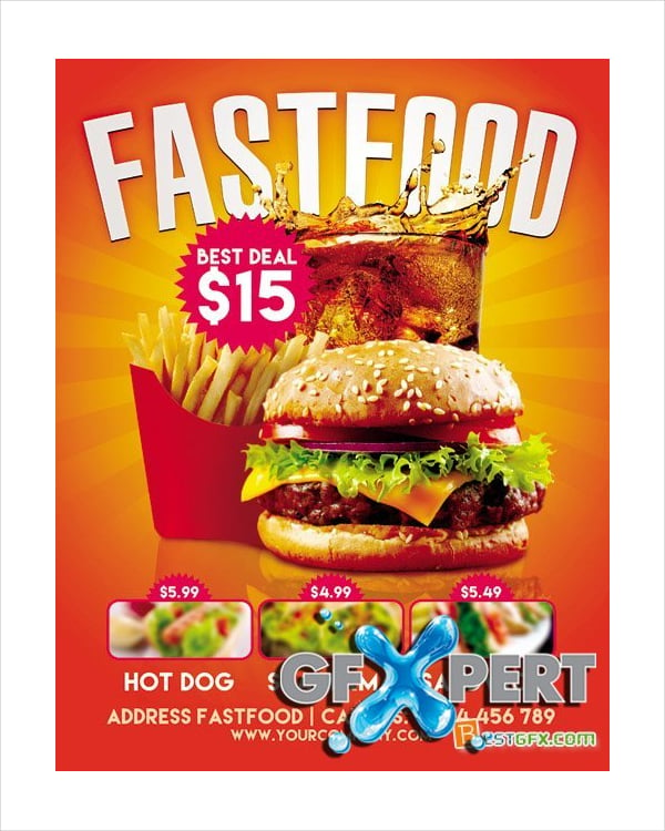 promotion fast food flyer