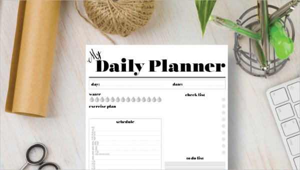 daily action planner templates