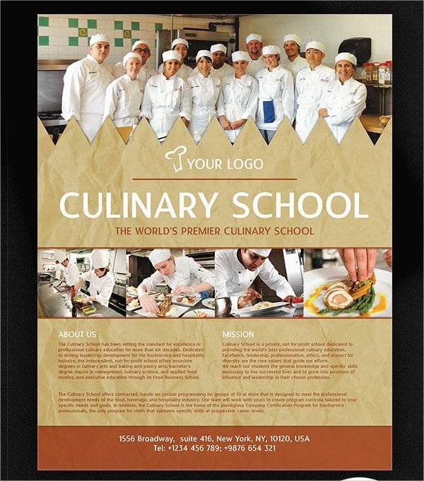 culinary school flyer