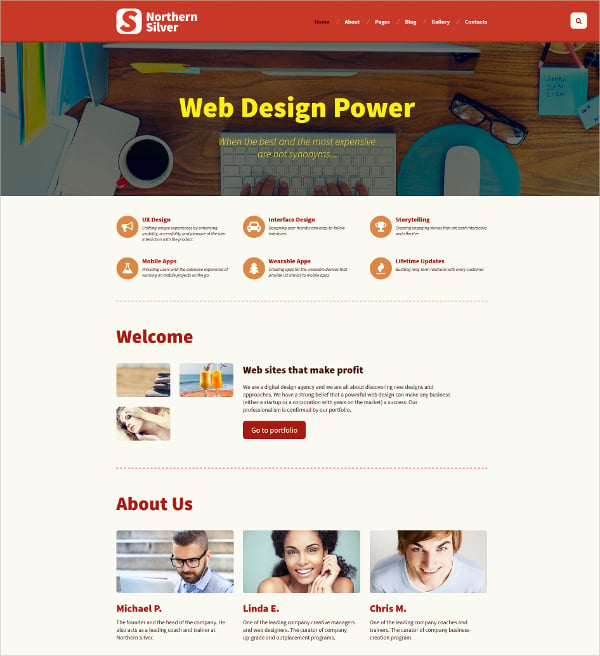 design studio website template