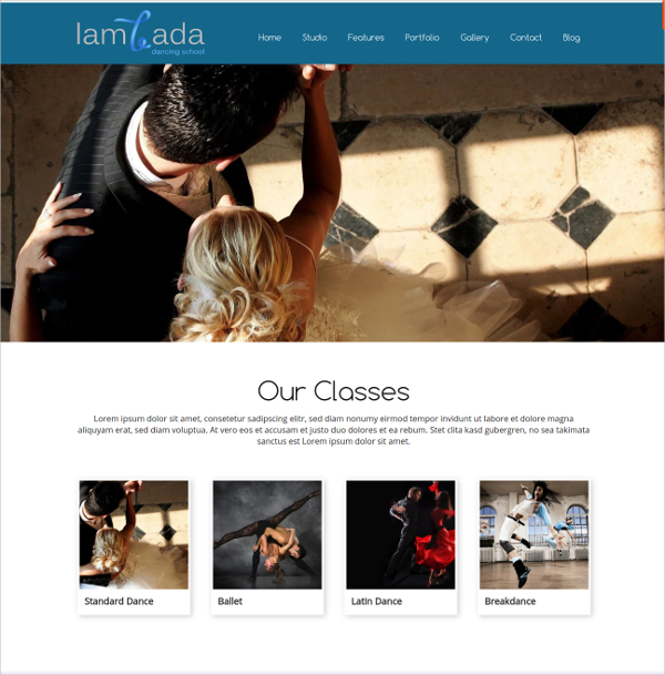 wordpress theme for dance studios dance schools website theme