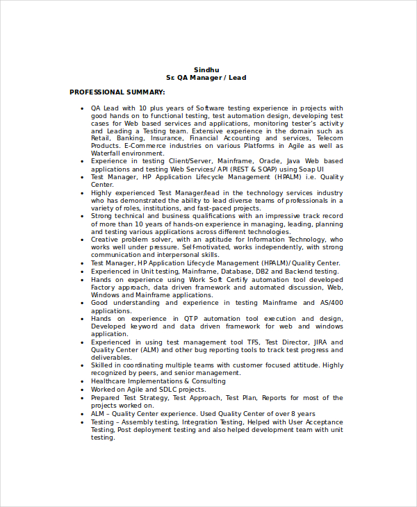 Parse Resume 4+ Free Word, PDF Documents Download