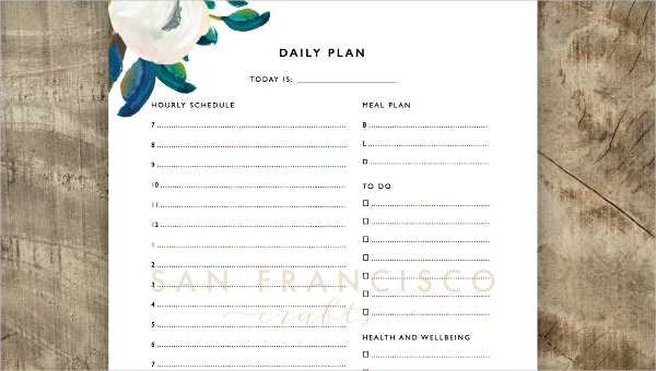 student daily planner templates