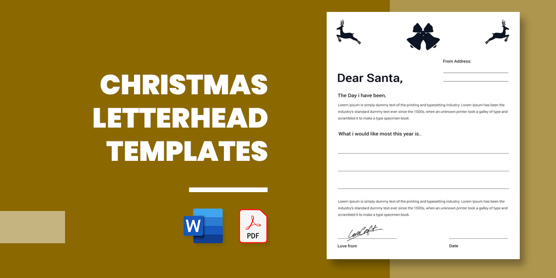 merry christmas letterhead