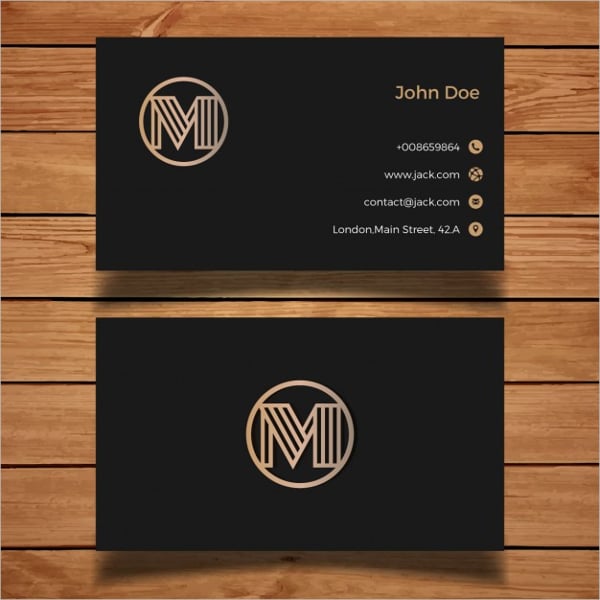 luxury black and golden business card free vector
