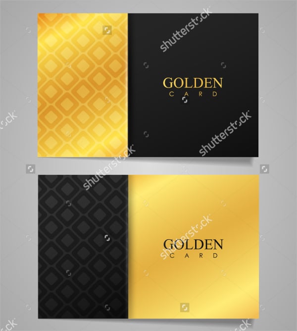 golden business card template