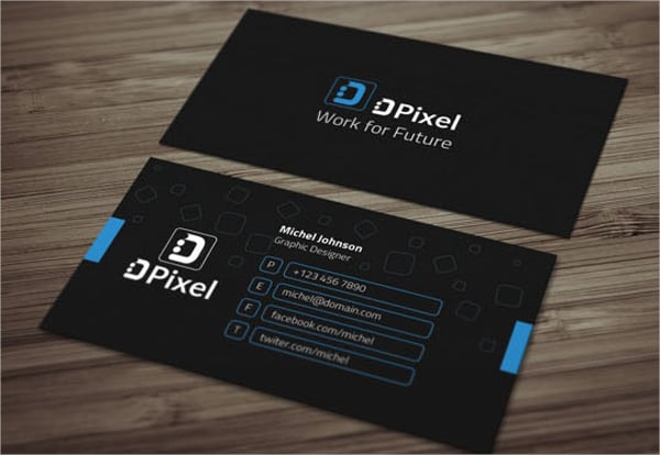 multiple colors business card