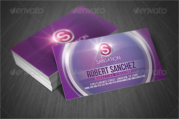 modern style glossy business card