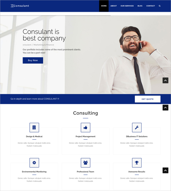 corporate business services wordpress theme
