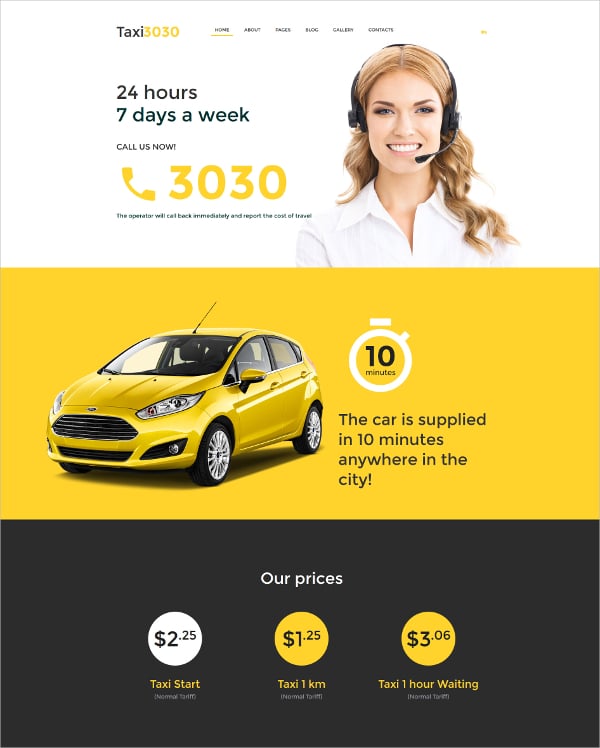 taxi business services joomla template