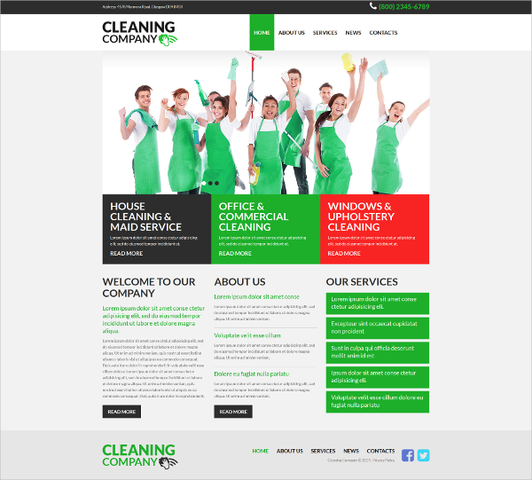 cleaning company business services joomla template