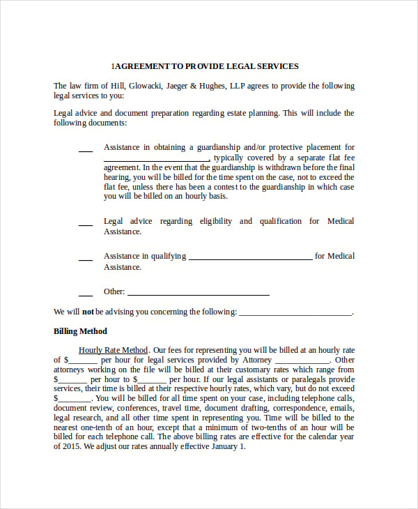 legal agreement statement services template