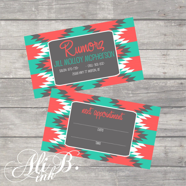 printable funky business card template