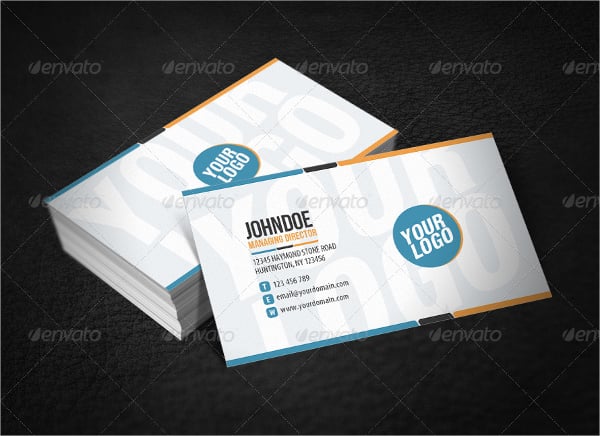 clean funky business card