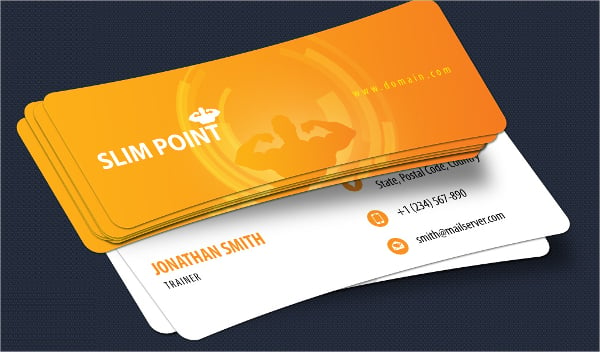 slim business card template